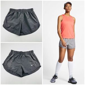Nike Tempo Athletic Shorts Galaxy Dot Print Unlined Grey White